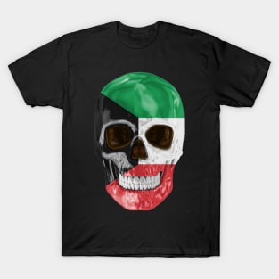 Kuwait Flag Skull - Gift for Kuwaiti With Roots From Kuwait T-Shirt